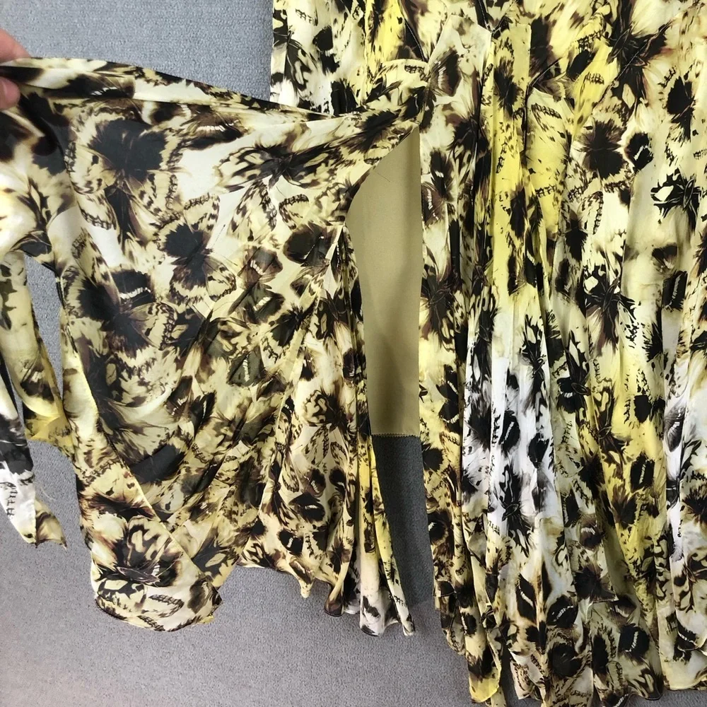 leifsdottir Anthropologie High Low Sleeveless Butterfly print fairy dress size 0
